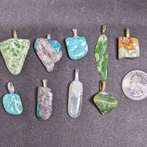 Tumbled and polished stone pendants
